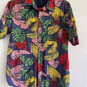 Tropical Print Men's Shirt - Multicolor